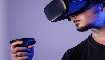 Man wearing VR headset