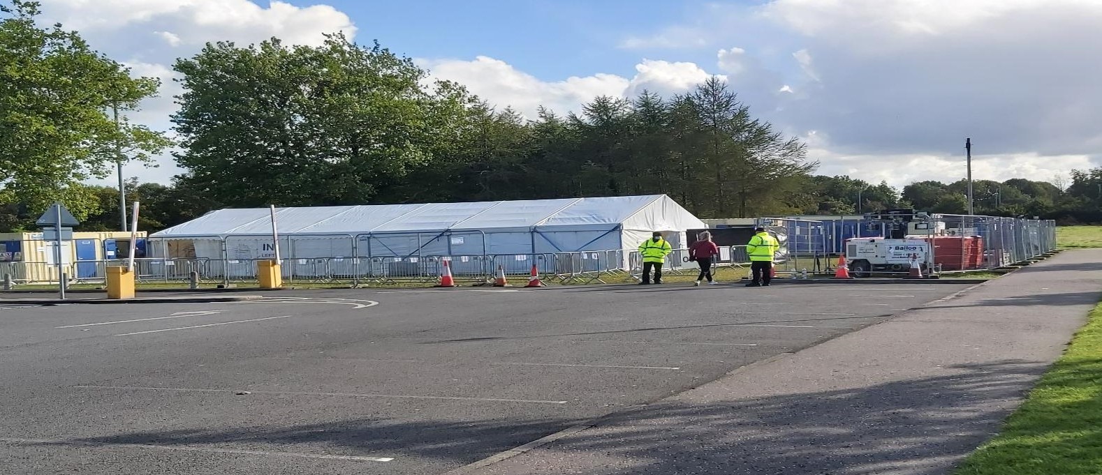 Walk-in Covid-19 testing facility at Queen's PEC